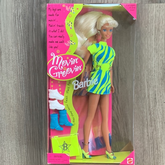 Barbie Doll Movin Groovin Mattel Toy New Vintage 90s 1997 Collectible - Picture 9 of 9